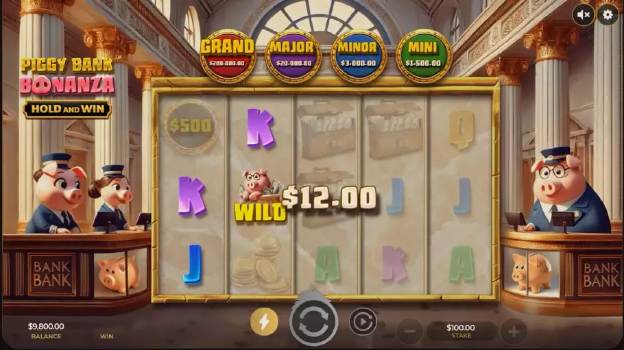 Piggy Bank Bonanza mnożnik Nudging Wild